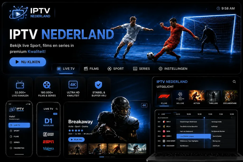 IPTV Nederland op Smart TV, laptop en telefoon
